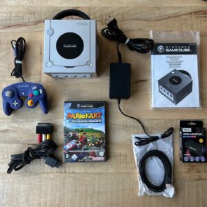 Nintendo GameCube Konsole Silber mit HDMI + Original Controller + Mario Kart Double Dash!! (Neuwertig)