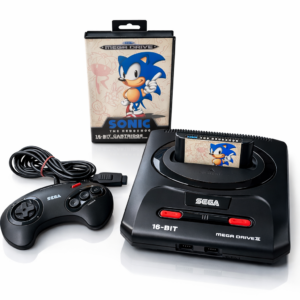 Sega Mega Drive 2 Konsole + Original Controller + Sonic The Hedgehog (OVP)
