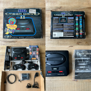 Sega Mega Drive 2 Konsole mit HDMI Converter + High Tech Scart + 2 Original Controller + 2 Spiele + Zubehörpaket (SET)