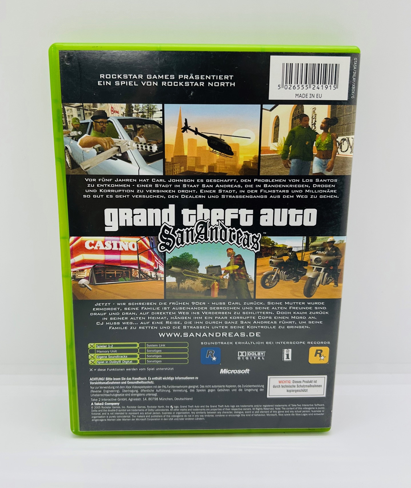 GTA Grand Theft Auto San Andreas XBOX & XBOX 360 Slim/Elite – Bild 3
