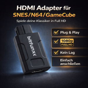 Bitfunx HDMI Adapter für SNES Super Nintendo - GameCube - N64