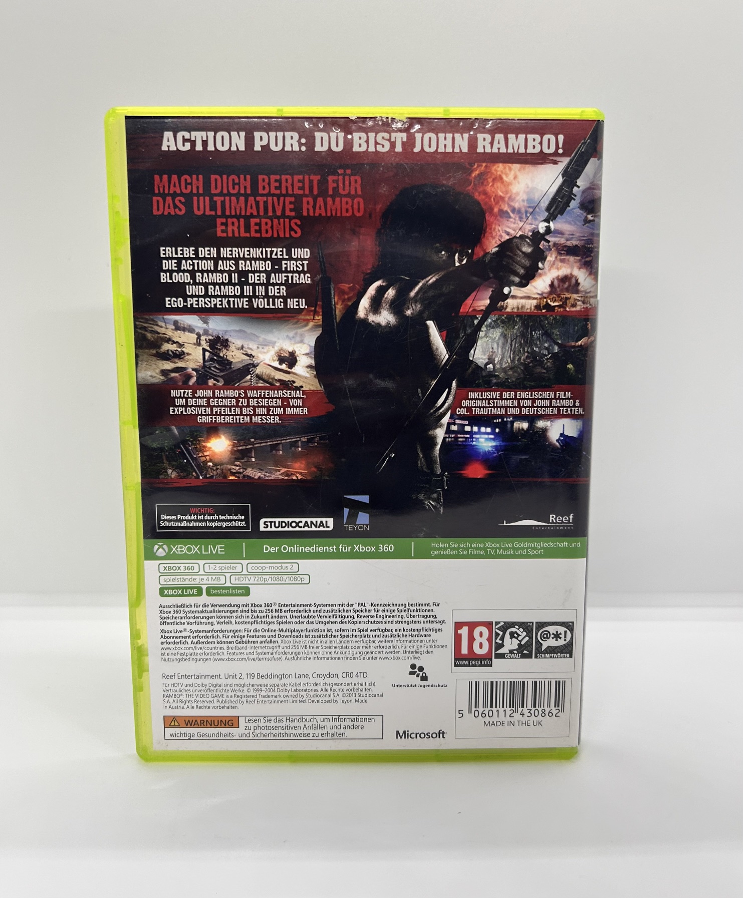 Rambo The Videogame Xbox 360