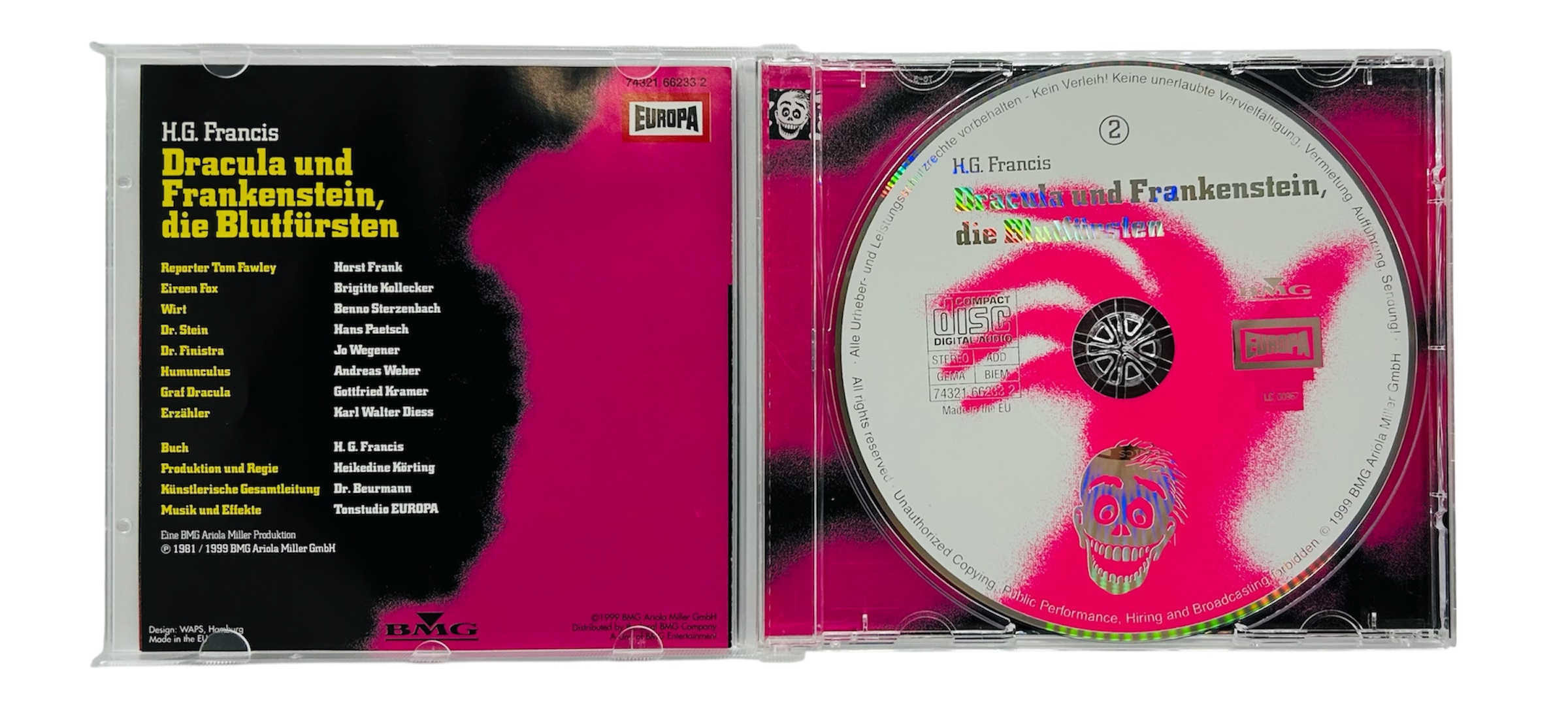 H.G Francis Gruselserie: Dracula und Frankenstein die Blutfürsten Folge: 2 Hörspiel CD – Bild 2