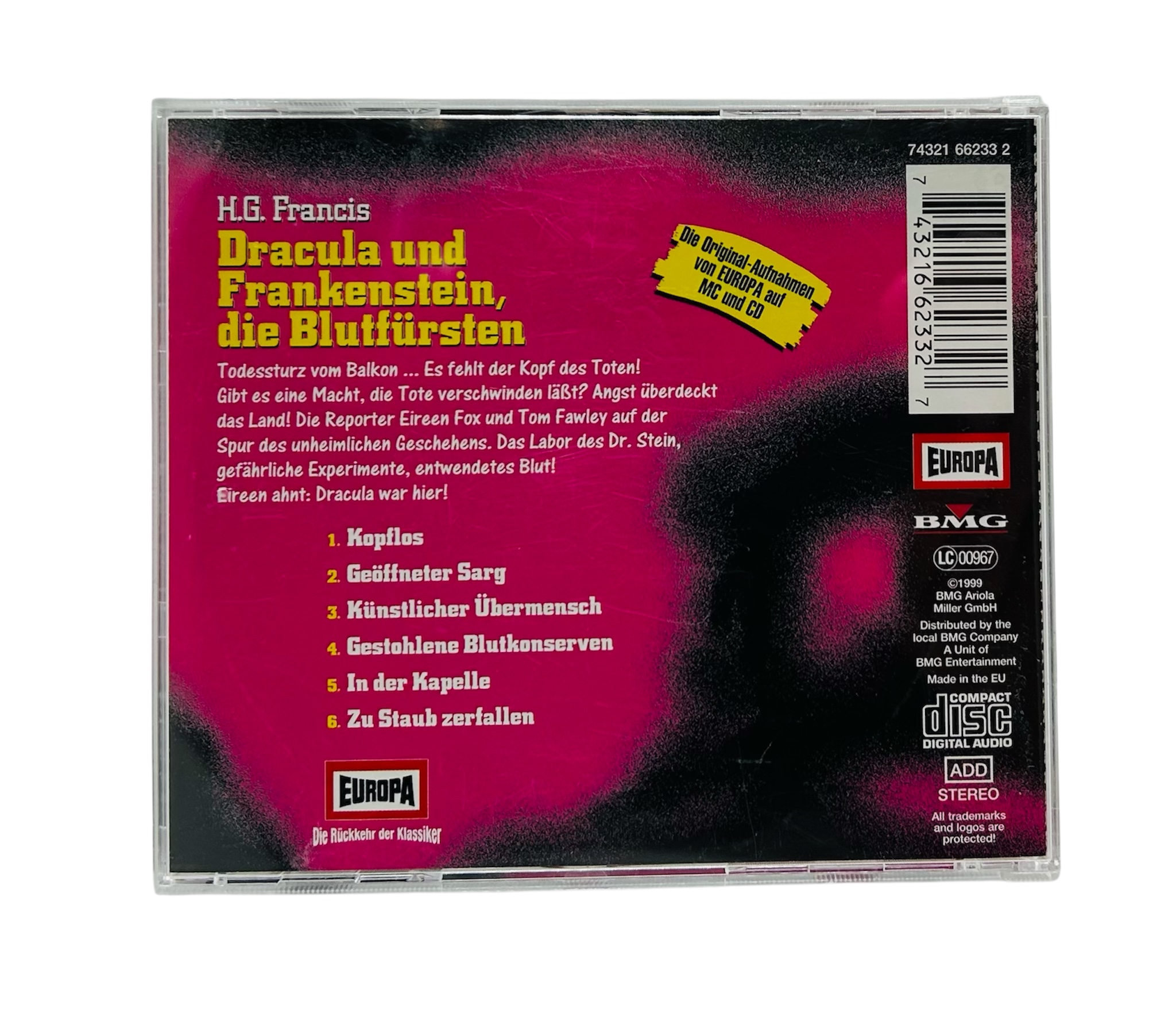 H.G Francis Gruselserie: Dracula und Frankenstein die Blutfürsten Folge: 2 Hörspiel CD – Bild 3