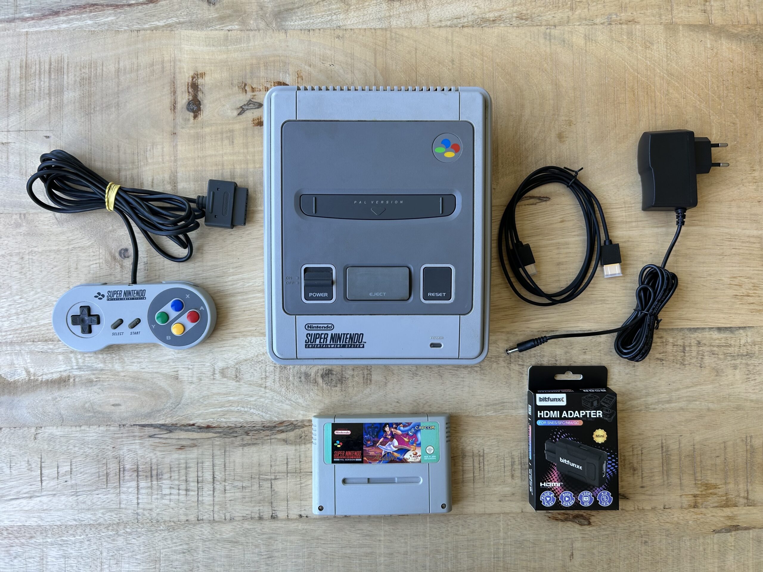 Super Nintendo SNES Konsole mit HDMI + Original Controller + Aladdin Spiel (SET) – Bild 2