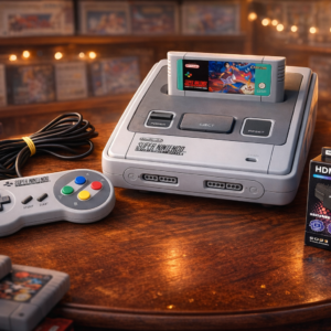 Super Nintendo SNES Konsole mit HDMI + Original Controller + Aladdin Spiel (SET)