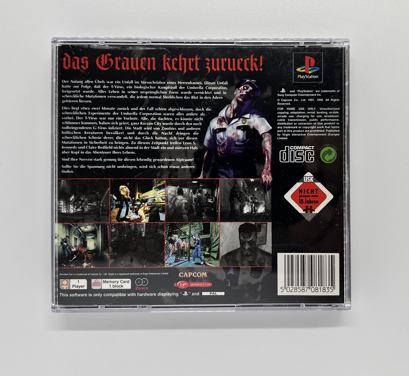 Resident Evil 2 PS1 PlayStation 1 – Bild 5