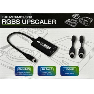 RGBS Upscaler HDMI Adapter 1080P für SEGA Mega Drive 1 & 2 + SNK NEO GEO (Mit HDMI-Kabel)