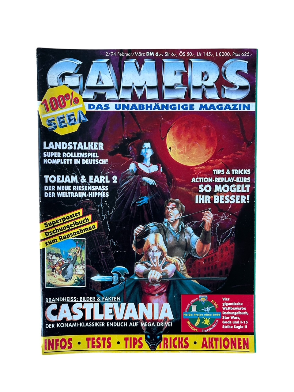 GAMERS Magazin Videospiele Zeitschrift 02/1994