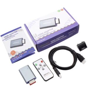 Bitfunx HDMI Adapter 1080P Linedoubler f&uuml;r GameCube (Mit Fernbedienung & HDMI-Kabel)