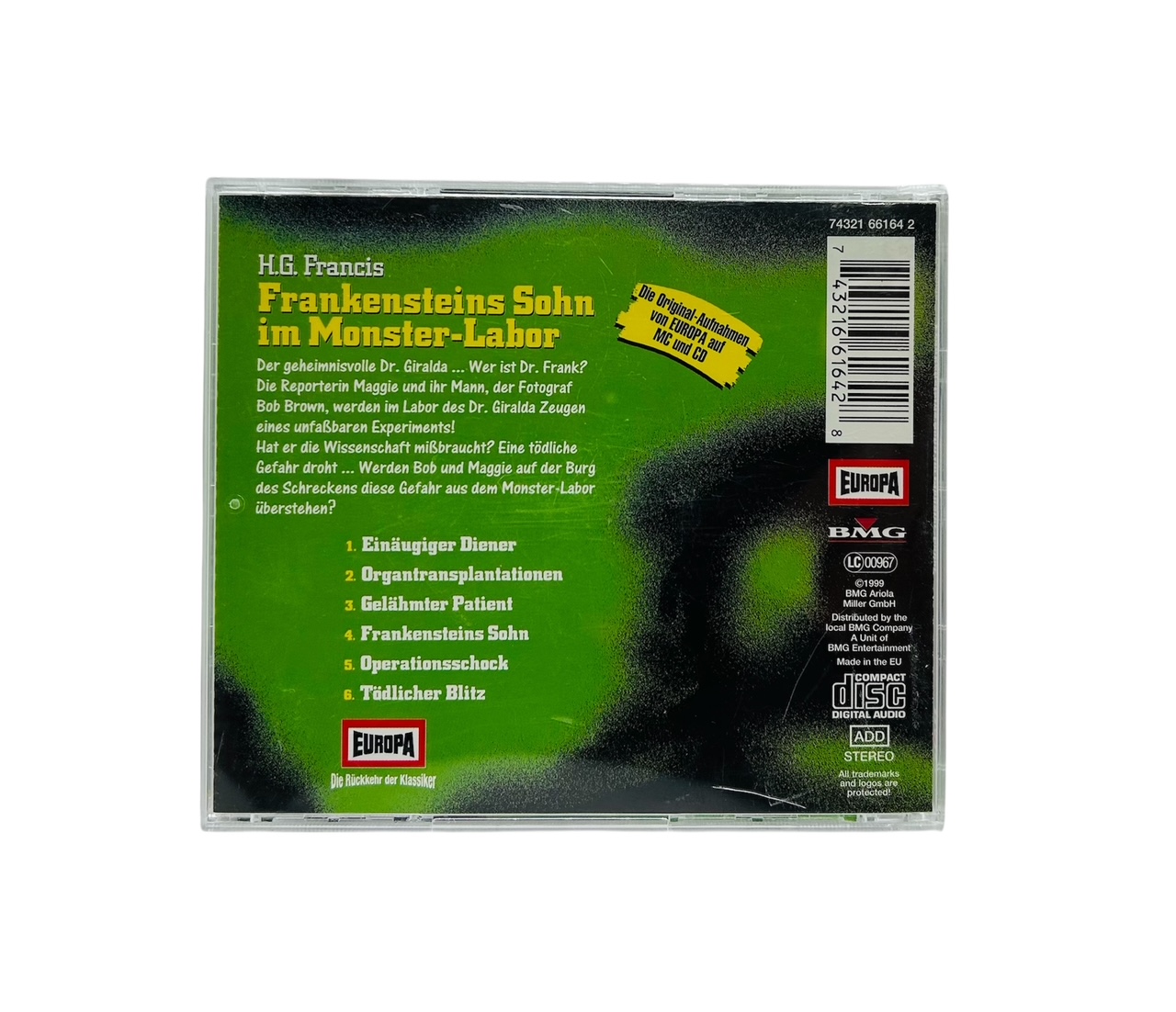 H.G Francis Gruselserie: Frankensteins Sohn im Monster-Labor Folge: 1 Hörspiel CD – Bild 3