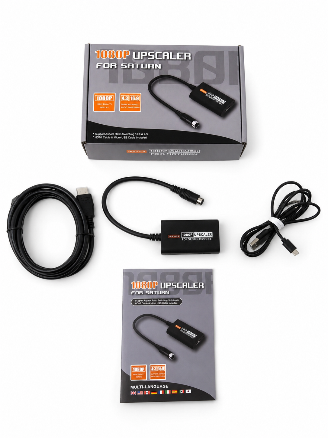 Bitfunx HDMI Adapter für SEGA SATURN (Mit HDMI-Kabel) – Bild 2