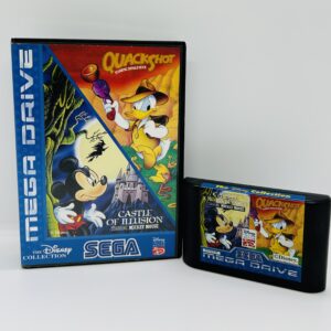 Quackshot Starring Donald Duck & Castle of Illusion Mickey Mouse SEGA MEGA DRIVE (OVP)