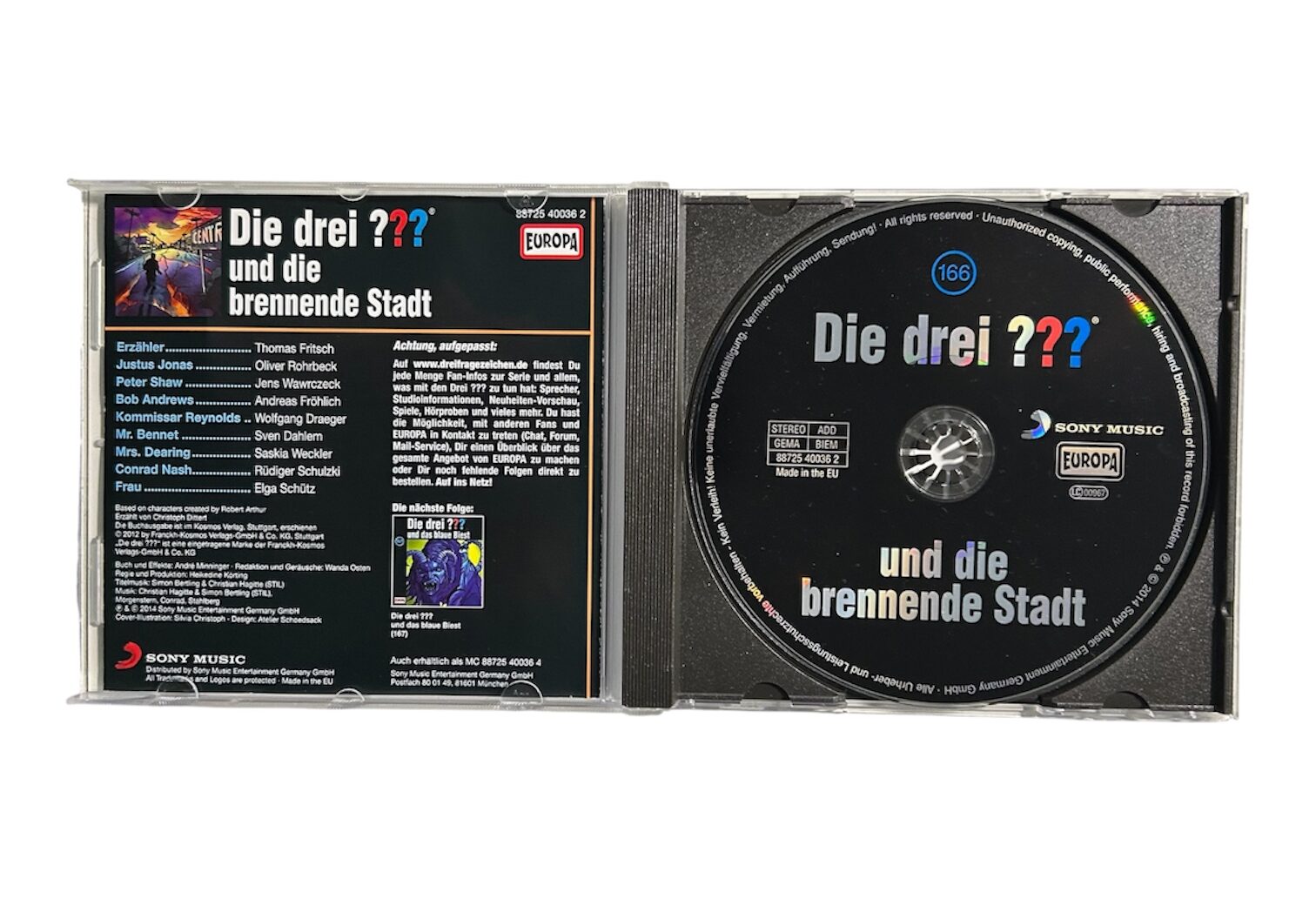 Die drei ??? und die brennende Stadt Folge: 166 Hörspiel CD – Bild 2