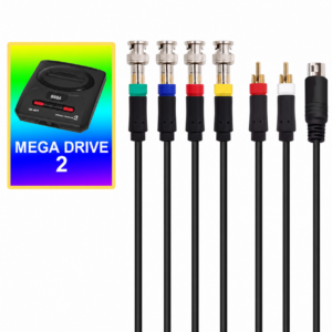 Component YPbPr Kabel mit MINI DIN-9Pin Anschluss + BNC Adapter f&uuml;r Sega Mega Drive 2