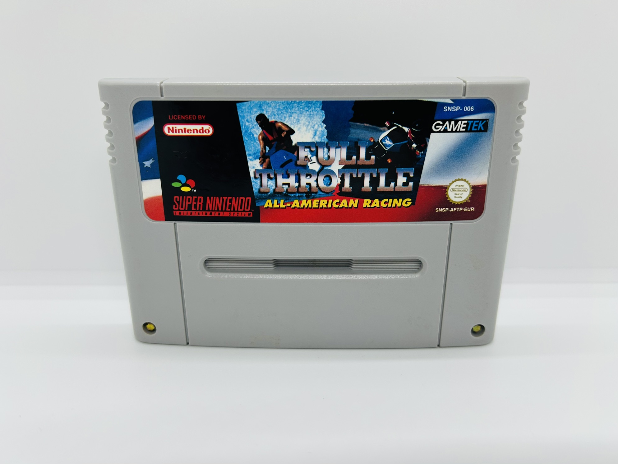 Full Throttle All American Racing Super Nintendo SNES